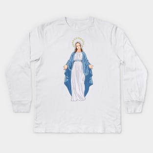 Virgin Mary Kids Long Sleeve T-Shirt